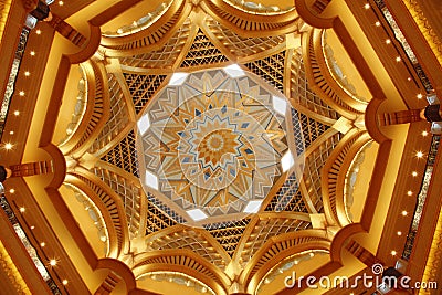 Emirates Palace ceiling Editorial Stock Photo