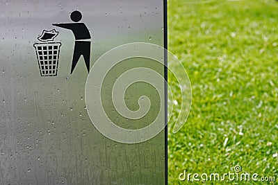 Emission mark of garbage Stock Photo