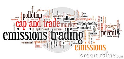 Emissions trading Cartoon Illustration