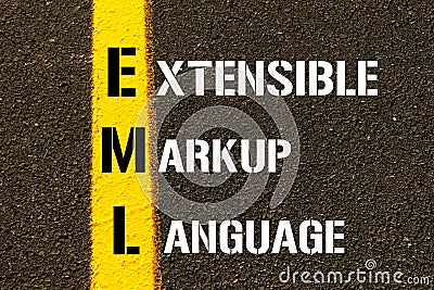 EML - Extensible Markup Language. Stock Photo