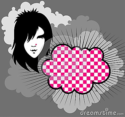 Emo-clouds Vector Illustration