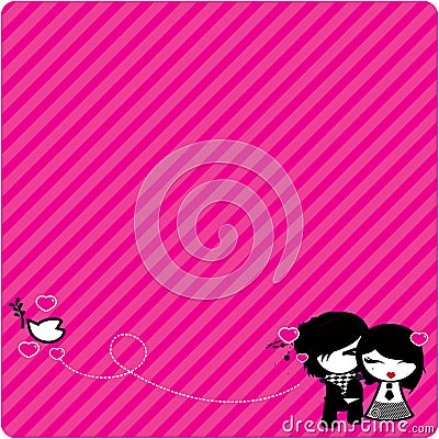 Emo love Background Vector Illustration