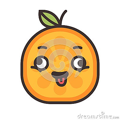 Emoji - crazy orange. Isolated vector. Vector Illustration