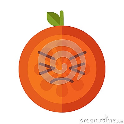 Emoji - crying orange. Isolated vector. Vector Illustration