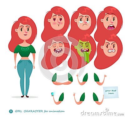 Emoji face icons Student Woman Cartoon Illustration