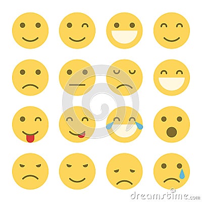 Emoji faces icons Vector Illustration