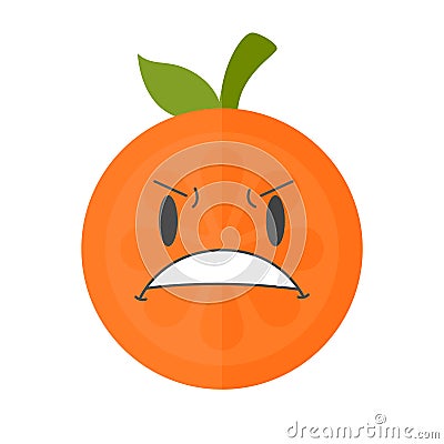 Emoji - furious orange. Isolated vector. Vector Illustration