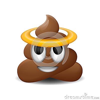 Emoji of holy shit with smiley face Vector Illustration