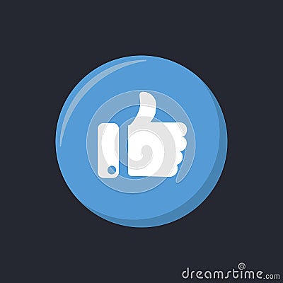 Emoji icon. thumb up, approval social media emoticon reaction, vector illustration Vector Illustration