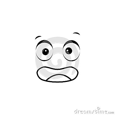 Emoji, laughter icon. Simple line, outline vector of cartoon face icons for ui and ux, website or mobile application Stock Photo