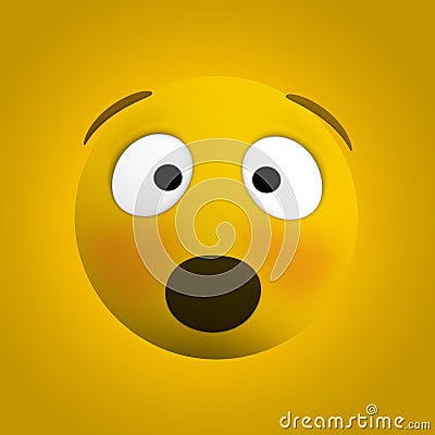 emoji surprised icon Stock Photo