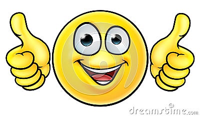 Emoji Thumbs Up Icon Vector Illustration