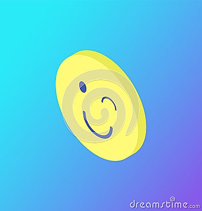 Emoji Winking Blinking Sign Isolated Icon Vector Vector Illustration