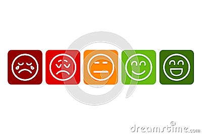 Emojis for the Rating. Eps10 Vector Vector Illustration