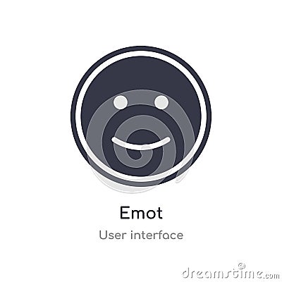 emot outline icon. isolated line vector illustration from user interface collection. editable thin stroke emot icon on white Vector Illustration