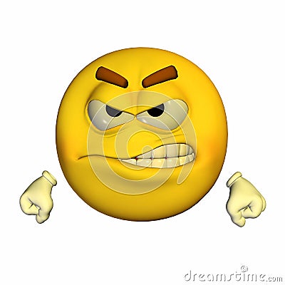 Emoticon - Angry Stock Photo