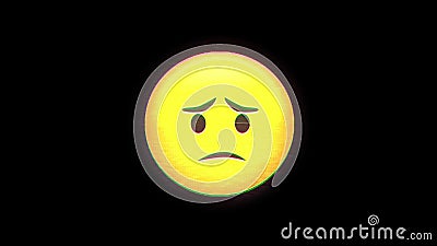 Emoticon on Black Background Stock Video - Video of emoji, animation:  166594487