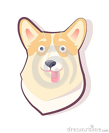 Emoticon Dog Surprised Icon Vector Illustration Vector Illustration