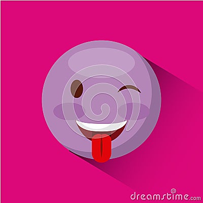 Emoticon face icon Vector Illustration