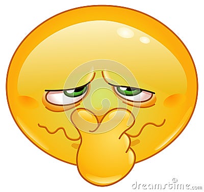 Bad smell emoticon Vector Illustration