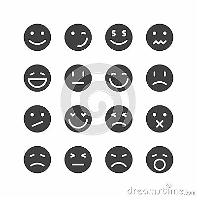 Emoticon icons Vector Illustration