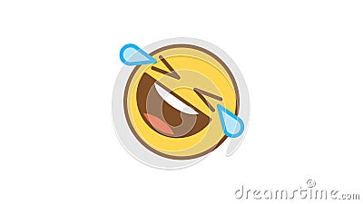 Emoticon Rollt Auf Dem Boden Mit Lachen Und Tranen Der Freude Animierte Emoticons Alphakanal Stock Video Video Von Rollen Avatara 165797661