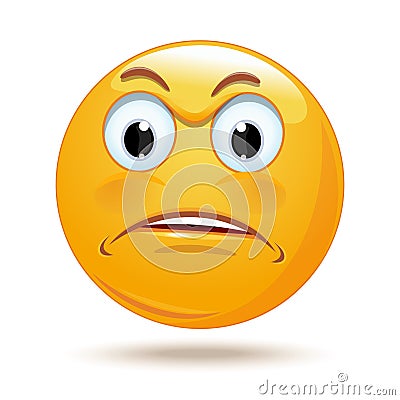 Emoticon sad face. Vector illustration Vector Illustration