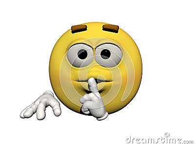 Emoticon silence Stock Photo