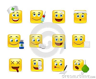 Emoticons doctor Stock Photo