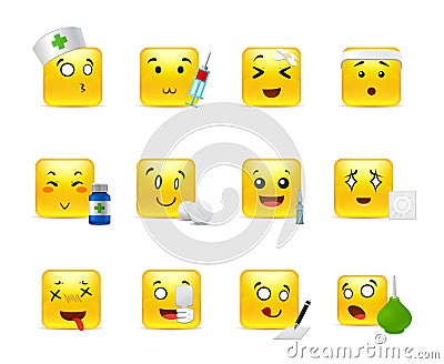 Emoticons doctor Stock Photo