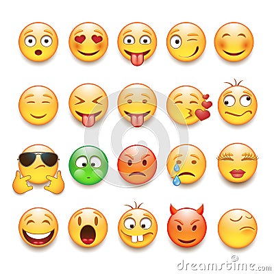 Emoticons set Stock Photo