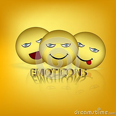 Emoticons vector 3d Stock Photo