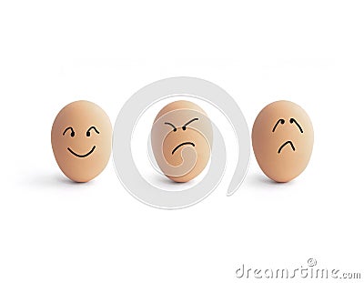 Emotion eggs Stock Photo