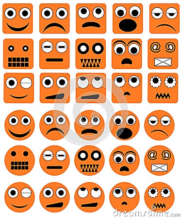 Emotion icons - vector Vector Illustration