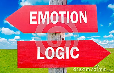 Emotion and logic Stock Photo