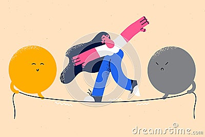 Emotional balance and harmony concept Vector Illustration