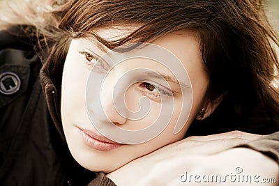 Emotional portrait Stock Photo