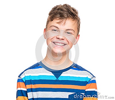 Emotional portrait of teen boy Stock Photo