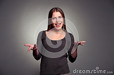 Emotional young woman Stock Photo