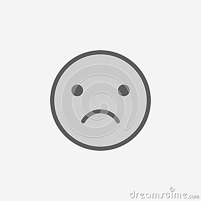 emotionally upset field outline icon. Element of 2 color simple icon. Thin line icon for website design and development, app Stock Photo