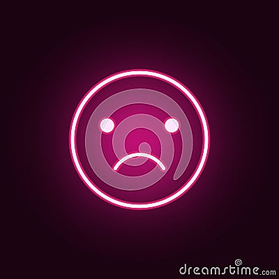 emotionally upset icon. Elements of web in neon style icons. Simple icon for websites, web design, mobile app, info graphics Stock Photo