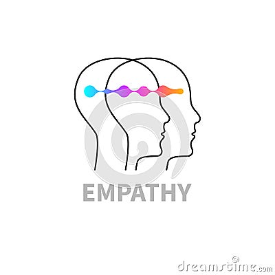 Empathy concept. Psychology icon. Therapy symbol Vector Illustration
