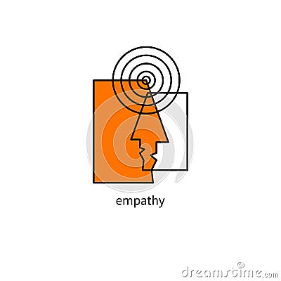 Empathy icon, psychotherapy sign Vector Illustration