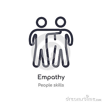 empathy outline icon. isolated line vector illustration from people skills collection. editable thin stroke empathy icon on white Vector Illustration