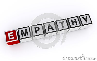 empathy word block on white Stock Photo