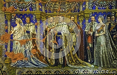 Emperor Family Mosaic Kaiser Wilhelm Memorial Church Berlin Germany Editorial Stock Photo