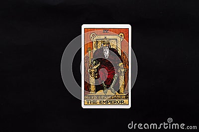 The Emperor major arcana tarot card Stock Photo