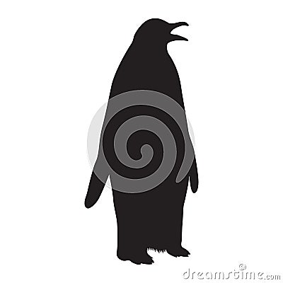 Emperor Penguin Aptenodytes forsteri Silhouette Vector Found In Antartica Vector Illustration