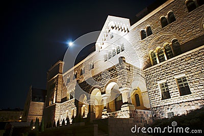 Emperors castle in night Stock Photo