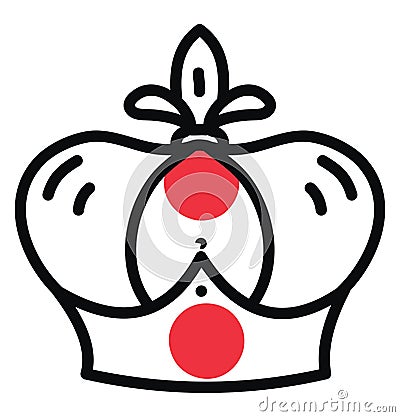 Emperors crown, icon Vector Illustration